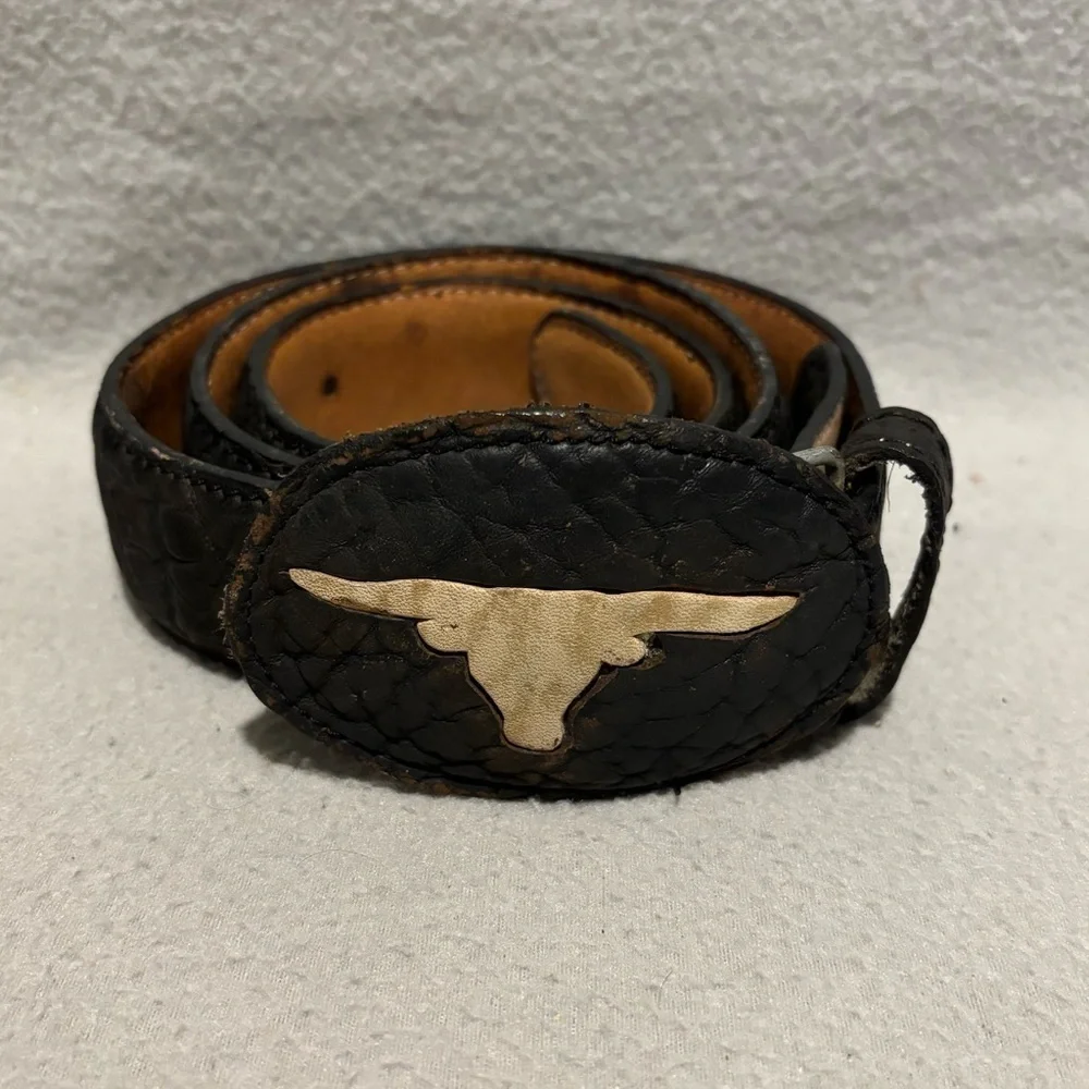 Ri-Ram Men’s Black Leather Belt Made in Mexico size 36